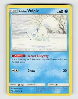 Alolan Vulpix 53/214 - Pokemon - Lost Thunder - Common - NM - Image 1