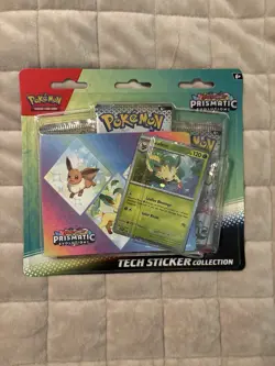 Pokemon TCG Scarlet Violet Prismatic Evolutions Tech Sticker Collection Leafeon - Image 1