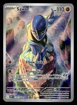 Pokemon TCG #130/086 Sawk White Flare - Image 1