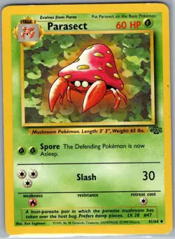 Parasect 41/64 Non Holo Jungle - Pokemon Card - LP - Image 1