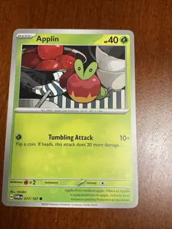 Applin 017/167 Twilight Masquerade Regular Pokemon TCG Card - Image 1
