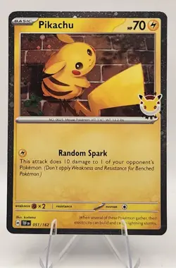 Pokemon TCG Pikachu 051/162 Stamped Cosmos Holo Pokemon Day 2026 Promo MINT/NM - Image 1