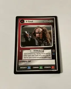 Star Trek CCG Personnel Klingon Kamok Black Boarder Card - Image 1