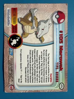 Topps Pokemon Trading Card Game TCG WOTC 1st Edition Series 2 Marowak HP Card - Image 2