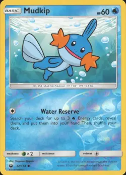 Mudkip 32/168 Common Celestial Storm Pokemon Reverse Holo Lightly Played - Image 1