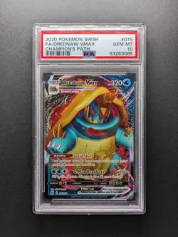 PSA 10 - 2020 Pokemon DREDNAW VMAX - Full Art- 015/073 - Champion's Path - Image 1