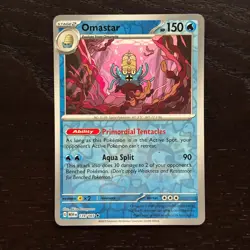 Omastar 139/165 Pokemon 151 Scarlet & Violet Reverse Holo Rare NM - Image 1