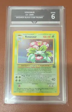 Venusaur 13 Black star promo year 2000 Holo - Pokemon Card - get graded 6 Good - Image 1