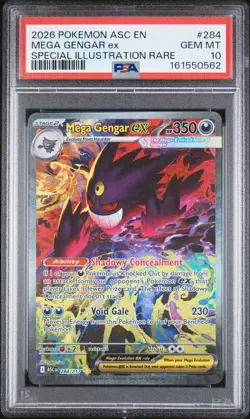 2026 POKEMON ASC EN-ASCENDED HEROES #284 MEGA GENGAR EX PSA 10 - Image 1