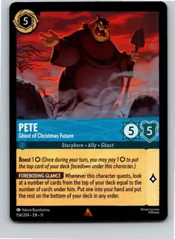 Disney Lorcana Pete Ghost of Christmas Future 154/204 Winterspell Free Shipping! - Image 1