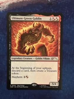 MTG Ultimate Green Goblin Marvel Play Promo #5 - Spider-Man - NM - Image 1