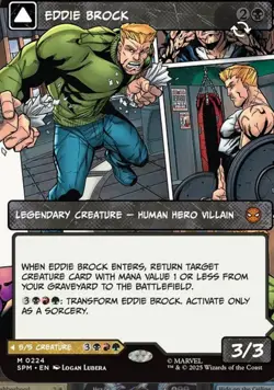 Magic MTG Spider-Man Eddie Brock 0224 Borderless Comic Art Mythic Foil - Image 1
