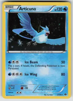 Articuno 27/99 Holo Rare Next Destinies Pokemon Heavily Played - Image 1