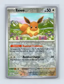 Eevee 074/131 Common Prismatic Evolutions Pokemon Reverse Holo Lightly Played - Image 1