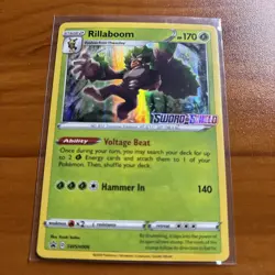 Rillaboom SWSH006 Black Star Promo Sword and Shield Holo Rare Pokemon Card - Image 1