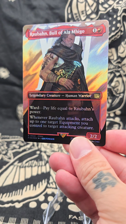 MTG English Raubahn, Bull of Ala Mhigo (Borderless) (Surge Foil) NM Foil - Image 2