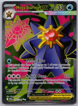 Mega Starmie ex 102/088 Ultra Rare Perfect Order Pokemon Holo Near Mint - Image 1