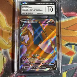 Pokemon TCG Charizard V SWSH050 Black Star Promo Holo Full Art CGC Gem Mint 10 - Image 1