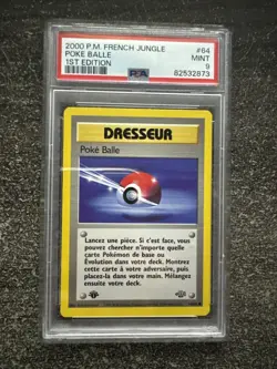POKE BALLE COMMUNE - POKEMON 64/64 JUNGLE EDITION 1 PSA 9 - Image 1