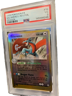 -POP 1 = 2003 Pokemon EX Dragon Salamence Reverse Foil 19 PSA 3 - Image 1