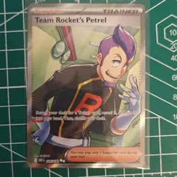 Nintendo Pokemon TCG Team Rocket's Petrel Full Art Foil UR 226/182 - Image 1