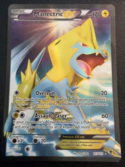 Pokemon TCG Manectric EX Full Art Holo Ultra Rare Card Phantom Forces 113/119 - Image 1