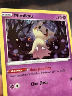 Mimikyu 81/189 Cosmos Holo Darkness Ablaze Pokemon Card - Image 4