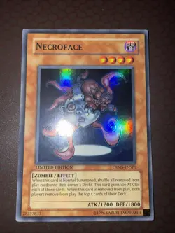 Yu-Gi-Oh! Necroface -CRMS-ENSE1 - Super Rare - Limited Edition LP! - Image 1