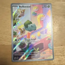 Pokemon TCG Bulbasaur 143/142 Illustration Rare Full Art Holo SV07 English - Image 1