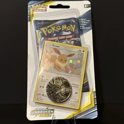 Pokemon TCG Unbroken Bonds Checklane Blister Pack - Eevee - New, Sealed - Image 1