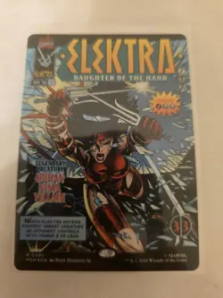 Elektra, Daughter of the Hand (Borderless) (395) Marvel Super Heroes Foil - Image 1