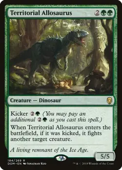Territorial Allosaurus Rare Dominaria Magic: The Gathering Near Mint - Image 1