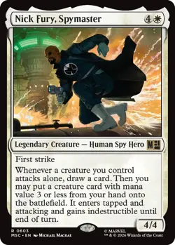 x1 Nick Fury, Spymaster - Foil R MTG Commander: Marvel Super Heroes M/NM, Englis - Image 1