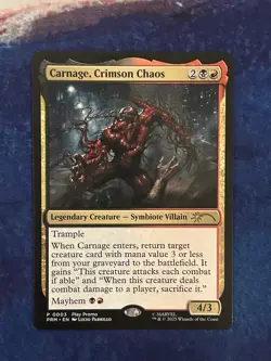 MTG Carnage, Crimson Chaos Marvel Play Promo #3 - Spider-Man - NM - Image 1