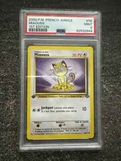 MIAOUSS COMMUNE - POKEMON 56/64 JUNGLE EDITION 1 PSA 9 - Image 1