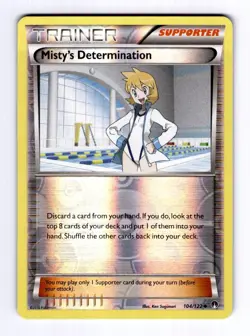 Misty's Determination XY - BREAKpoint #104 Uncommon Reverse Holo NM Pokemon - Image 1