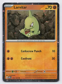 Larvitar - (Cosmos Holo) Holofoil Common 105/197 NM - Image 1