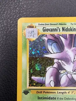 Pokemon Giovanni's Nidoking 7/132 GC Gym Challenge Holo Rare 1st Edition MP - Image 2