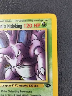 Pokemon Giovanni's Nidoking 7/132 GC Gym Challenge Holo Rare 1st Edition MP - Image 3