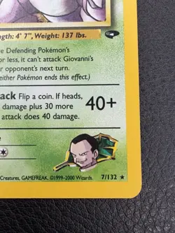 Pokemon Giovanni's Nidoking 7/132 GC Gym Challenge Holo Rare 1st Edition MP - Image 4