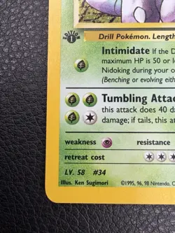 Pokemon Giovanni's Nidoking 7/132 GC Gym Challenge Holo Rare 1st Edition MP - Image 5