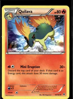 Pokemon Quilava 19/162 BREAKthrough Non Holo Uncommon 2 Card Lot LP - Image 1