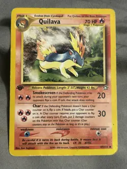 Quilava - 47/111 - Uncommon - 1st Edition Near Mint NM Pokemon G2 - Neo - Image 1