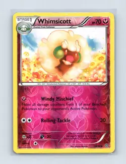Whimsicott 56/98 Uncommon Ancient Origins Pokemon Reverse Holo Lightly Played - Image 1