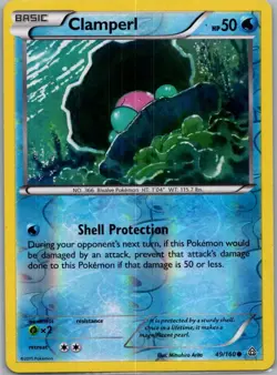 Clamperl 49/160 Common Primal Clash Pokemon Reverse Holo Lightly Played - Image 1