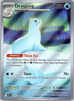 Dewgong - 097/094 Illustration Rare ME02: Phantasmal Flames 2025 NM - Image 1