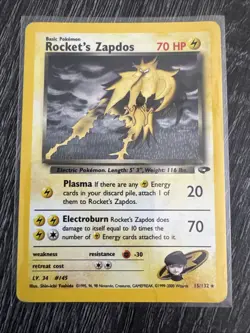 Rocket's Zapdos 15/132 Gym Challenge Holo - Image 1