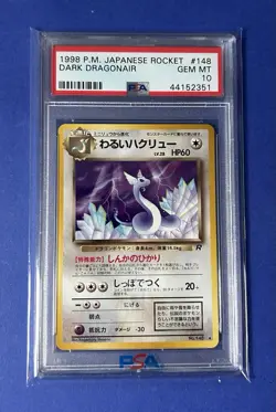 1998 PM Japanese Rocket Dark Dragonair #148 PSA 10 GEM MT - Image 1