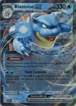 Blastoise ex 30/142 Double Rare Stellar Crown Pokemon Near Mint - Image 1