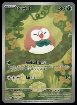 Rowlet Holo Illustration Rare ME03: Perfect Order 090/088 NM - Image 1